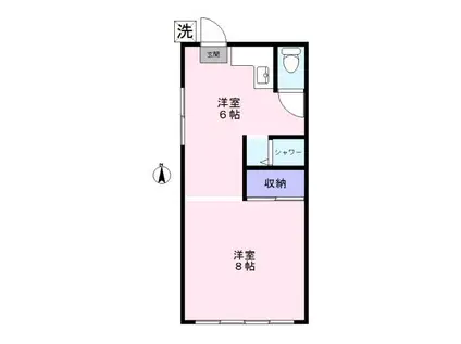 コーポ大岡山(1DK/2階)の間取り写真