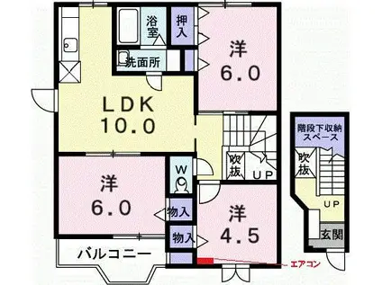 WOODPARKNA(3LDK/2階)の間取り写真