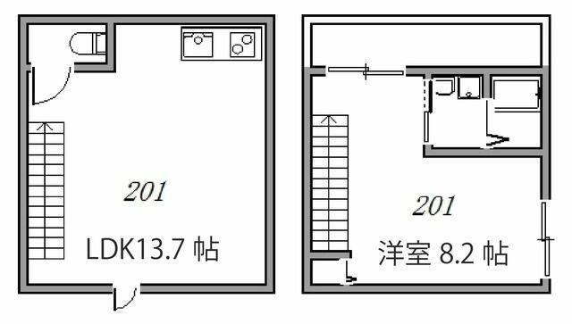 レーヴ下北沢(1LDK/2階)の間取り写真