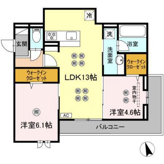 プラトーメゾン(2LDK/3階)の間取り写真