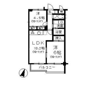 グランドール大幸II(2LDK/1階)の間取り写真