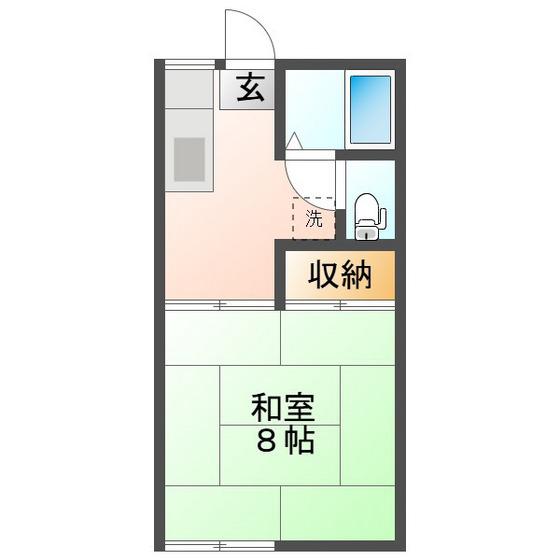 AKATSUKI MAISON垂水(1K/2階)の間取り写真