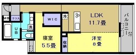 ソネット東船橋(2LDK/1階)の間取り写真