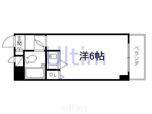 スぺリオン伏見(ワンルーム/5階)の間取り写真