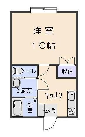 ラメールS(1K/1階)の間取り写真