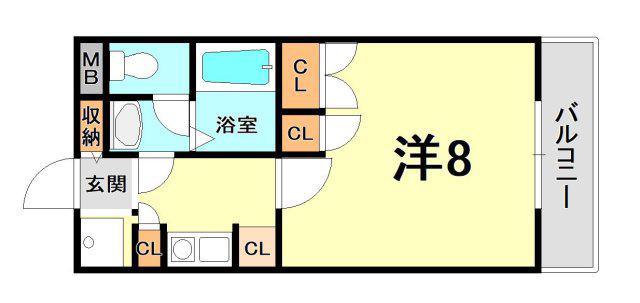 アクシス板宿(1K/5階)の間取り写真