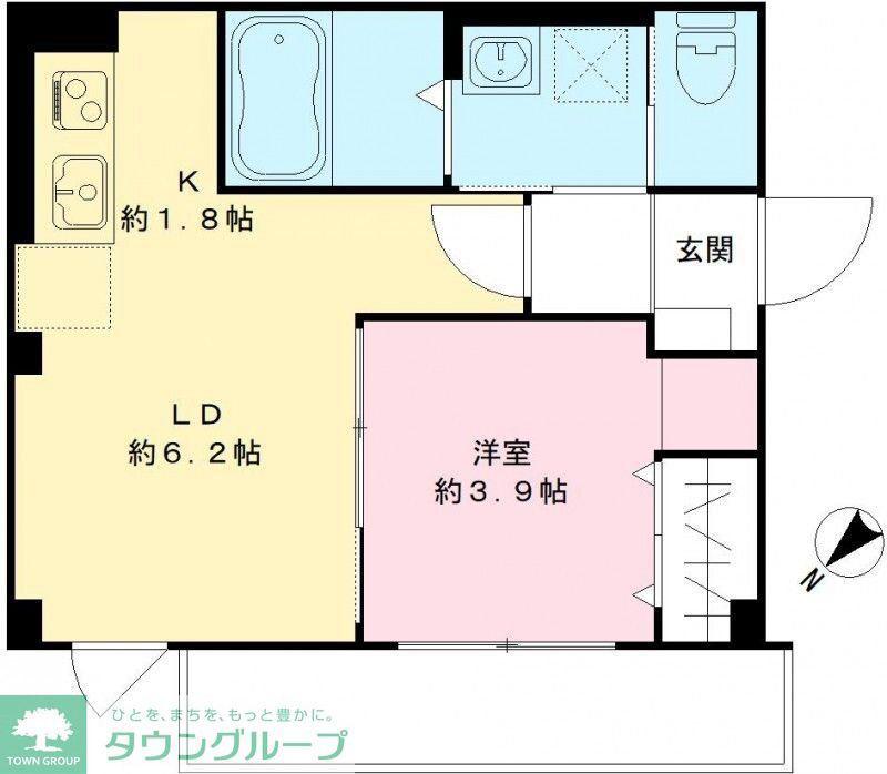 ラ フェリーチェ(1LDK/2階)の間取り写真
