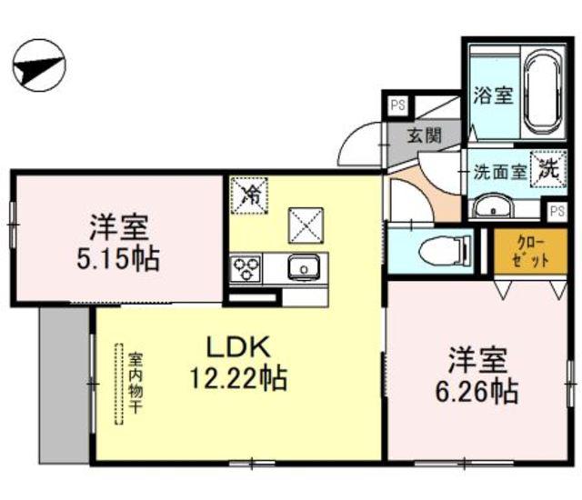 D-ROOM北斎(2LDK/2階)の間取り写真