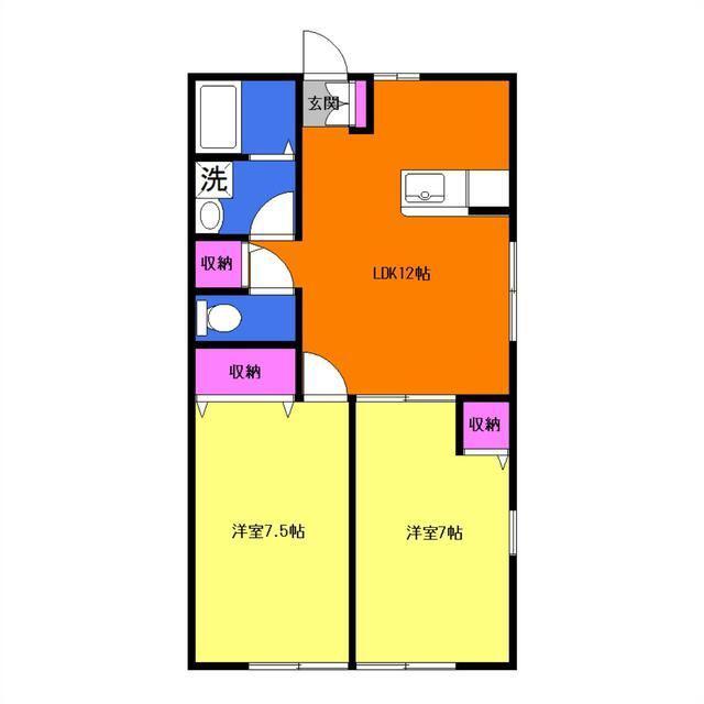 MAHOROBA HOUSEA(2LDK/1階)の間取り写真