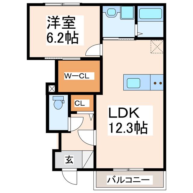 ソラリア メゾン(1LDK/1階)の間取り写真