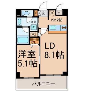 FS.幅下(1LDK/8階)の間取り写真
