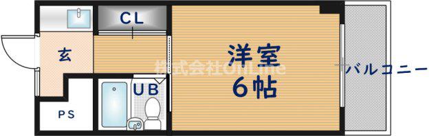 ウェルレジデンス小阪(1K/6階)の間取り写真