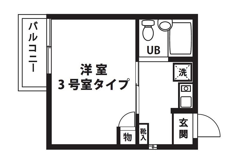 パレス和田町(1K/1階)の間取り写真