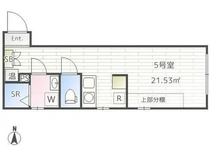 翔 つばさ(ワンルーム/3階)の間取り写真