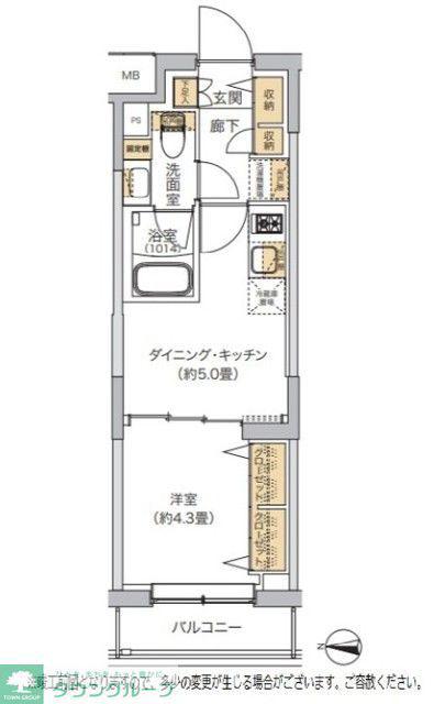 リビオメゾン湯島(1DK/2階)の間取り写真