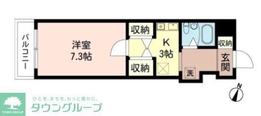 ピア新中野(1K/1階)の間取り写真