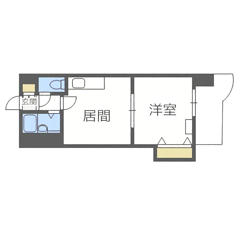 ローヤルハイツ月寒東5(1DK/2階)の間取り写真
