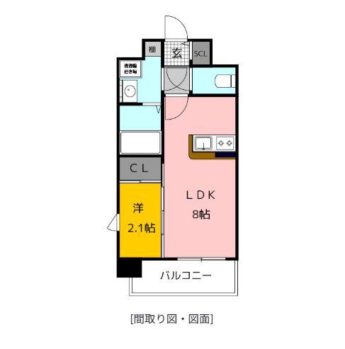 MODERN PALAZZO 箱崎駅前(1LDK/3階)の間取り写真