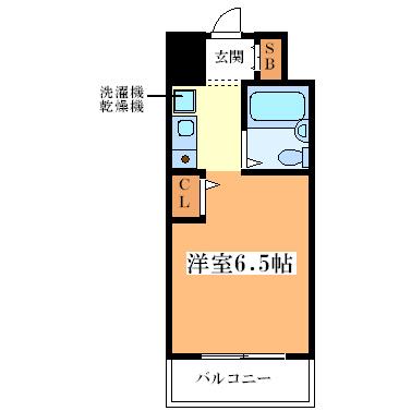 デリード塚本(1K/3階)の間取り写真