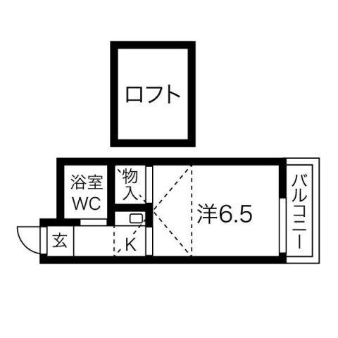 アルファーハウスリベラ(1K/1階)の間取り写真