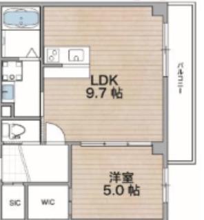 SCALA TOYOTSU(1LDK/3階)の間取り写真