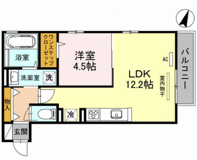 ディープログレス(1LDK/2階)の間取り写真