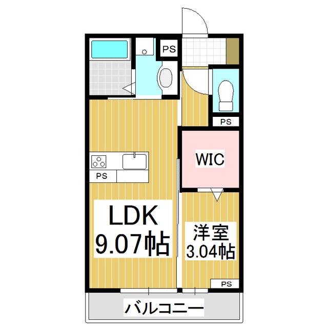コンフォーティア飯田A棟(1LDK/1階)の間取り写真