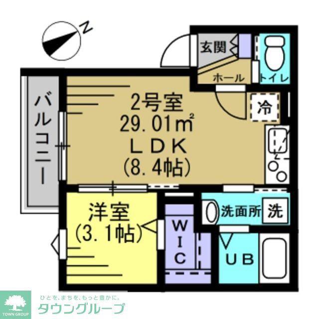モルゲンレーテ(1LDK/2階)の間取り写真