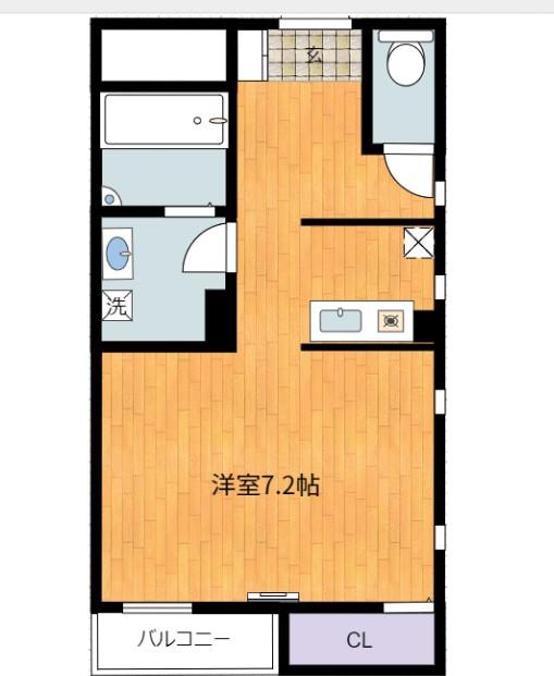 パレス仲市(ワンルーム/2階)の間取り写真