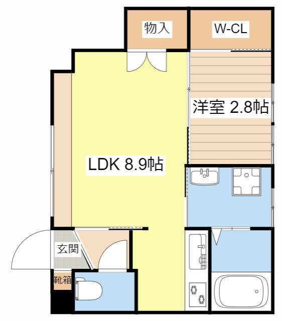 SQUIRRELAPARTMENT A(1LDK/1階)の間取り写真