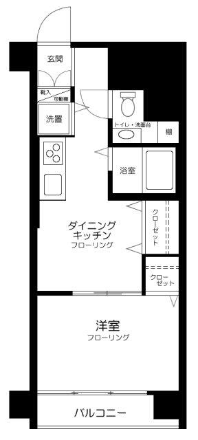シャンボール南品川(1DK/3階)の間取り写真
