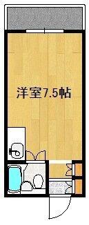 プリエール南堀江(ワンルーム/4階)の間取り写真