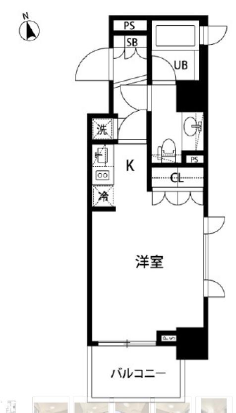 CENTRAL GINNZA(1K/10階)の間取り写真