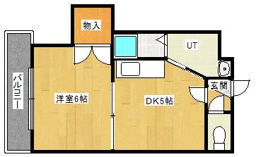 コーポエルム(1DK/3階)の間取り写真