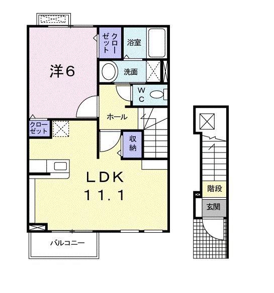 メゾン78(1LDK/2階)の間取り写真