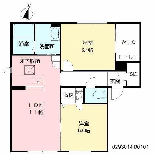 サンライズ969(2LDK/1階)の間取り写真