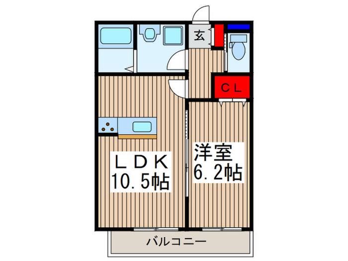 昭栄エクセレント51(1LDK/3階)の間取り写真