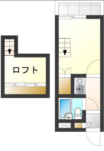 ピュアハイツ(1K/2階)の間取り写真