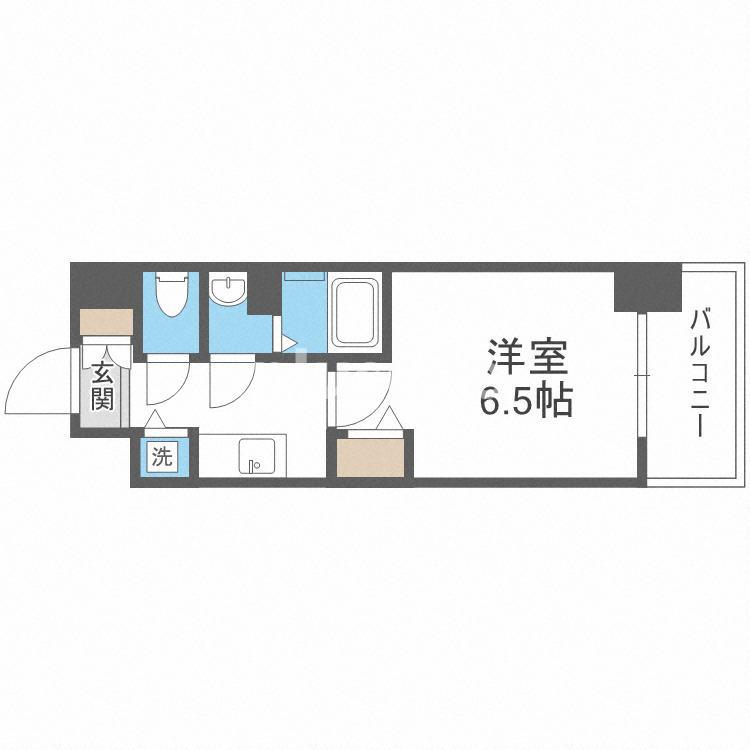 アドバンス大阪バレンシア(1K/2階)の間取り写真