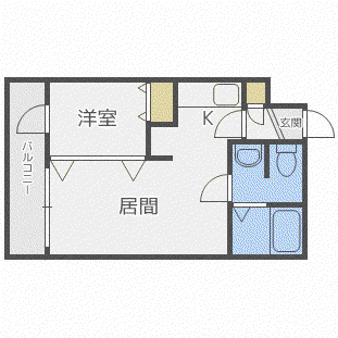 CUTE.18(1LDK/3階)の間取り写真