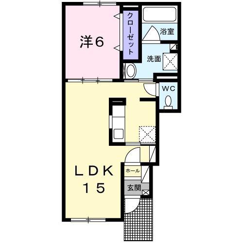 LA LUCE・K(1LDK/1階)の間取り写真