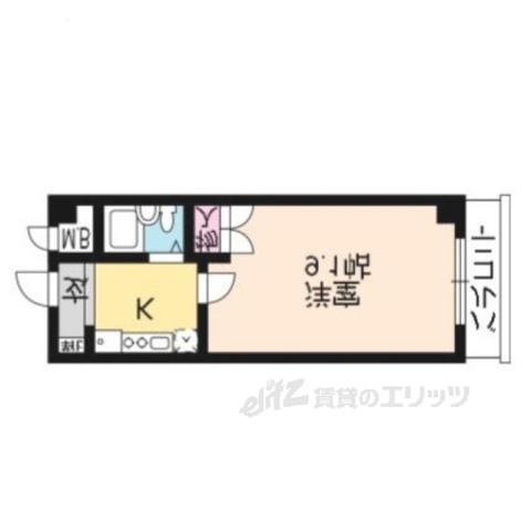 MAISON DE ELINA(1K/4階)の間取り写真