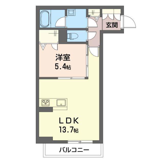 シャルマン レジデンス(1LDK/2階)の間取り写真