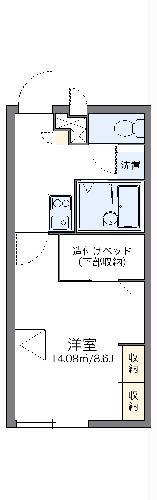 レオパレスKOFU(1K/1階)の間取り写真