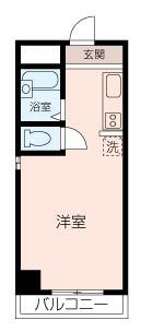 ノイエヨコスカ1番館(ワンルーム/4階)の間取り写真