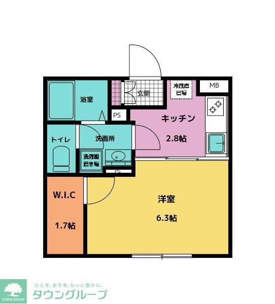 メゾンカリテ(1SK/1階)の間取り写真