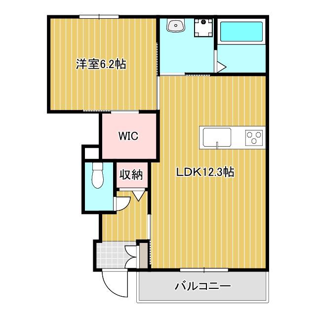 エスポワールミニオンIII(1LDK/1階)の間取り写真