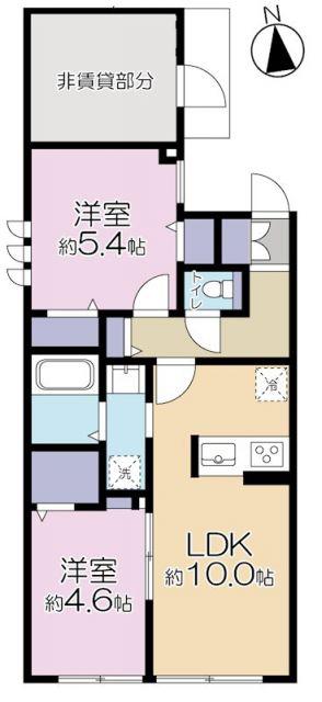 アーバンアネックス豊玉(2LDK/1階)の間取り写真