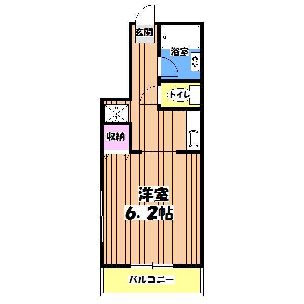 パーク・アベニュー立川(1K/1階)の間取り写真