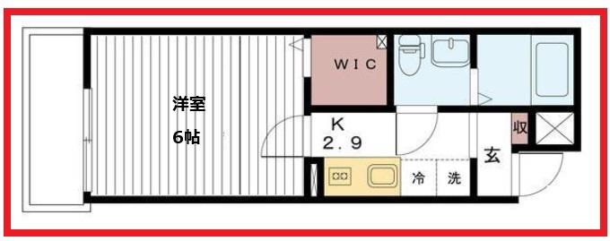 エージェイ六町(1K/1階)の間取り写真